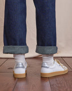 Sneakers van leer en suède - Wit