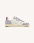 Sneakers Wit En Grijsroze Leer