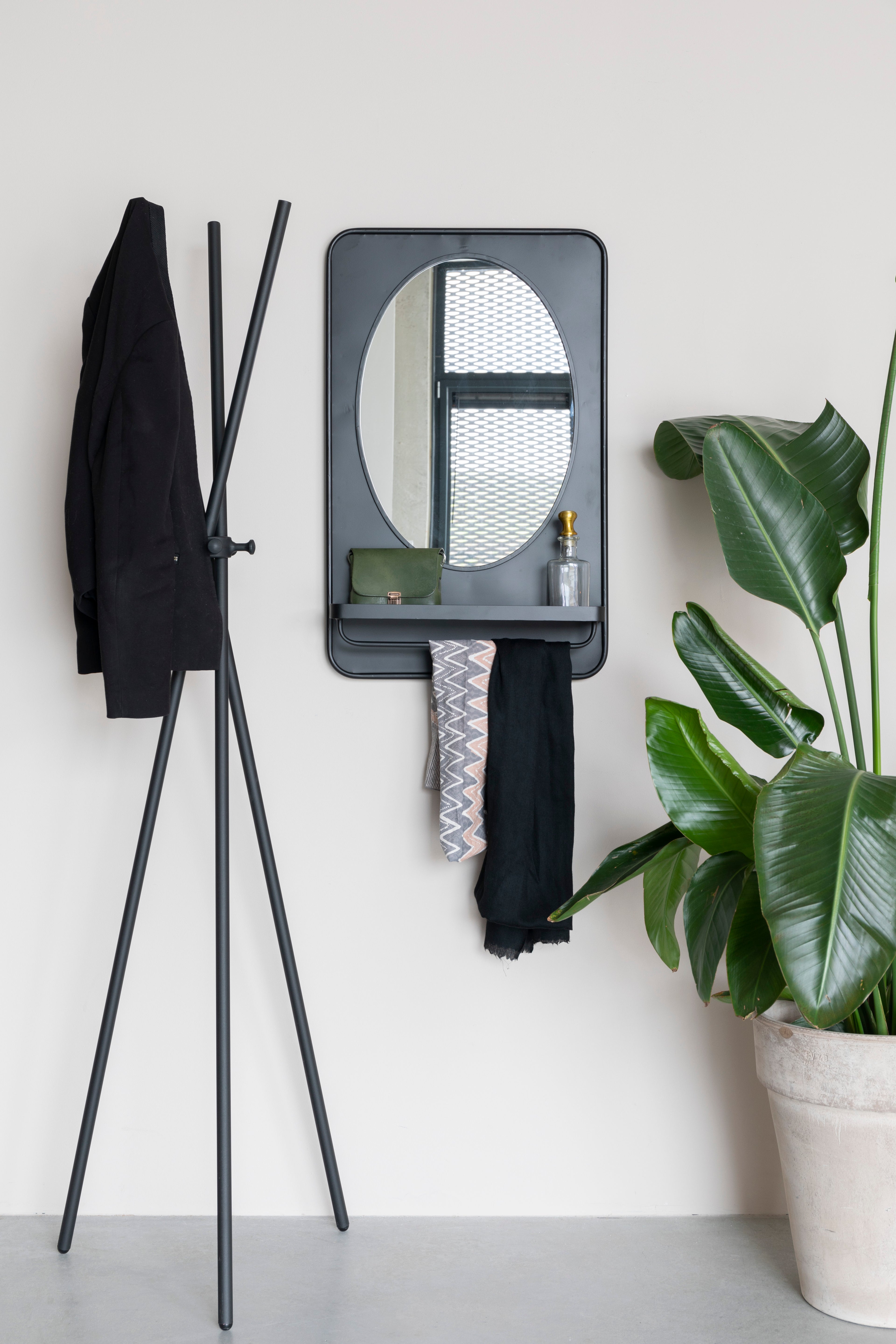 Étagère Pascal M - Miroir - Fer - Noir