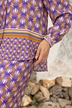 Overhemd Darline Met Lotusbladerenprint - Mauve