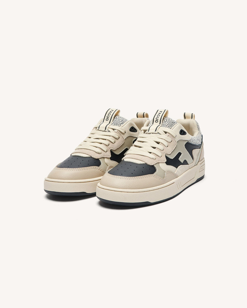 Black and Gold Leather Trainers