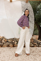 Overhemd Darline Met Lotusbladerenprint - Mauve