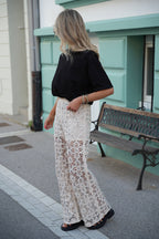 Pantalones Rosie de crochet - Beige