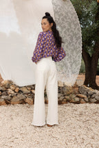 Overhemd Darline Met Lotusbladerenprint - Mauve