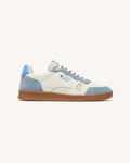 Sneakers Wit En Blauw Leer