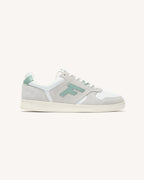 Baskets Blanc Et Vert Clair Cuir