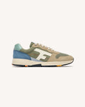 Baskets Kaki Et Bleu