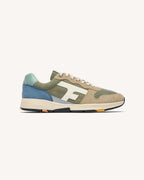 Baskets Kaki Et Bleu