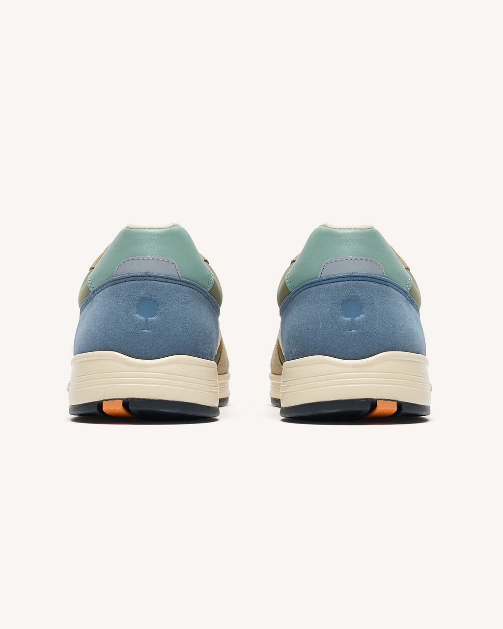 Baskets Kaki Et Bleu
