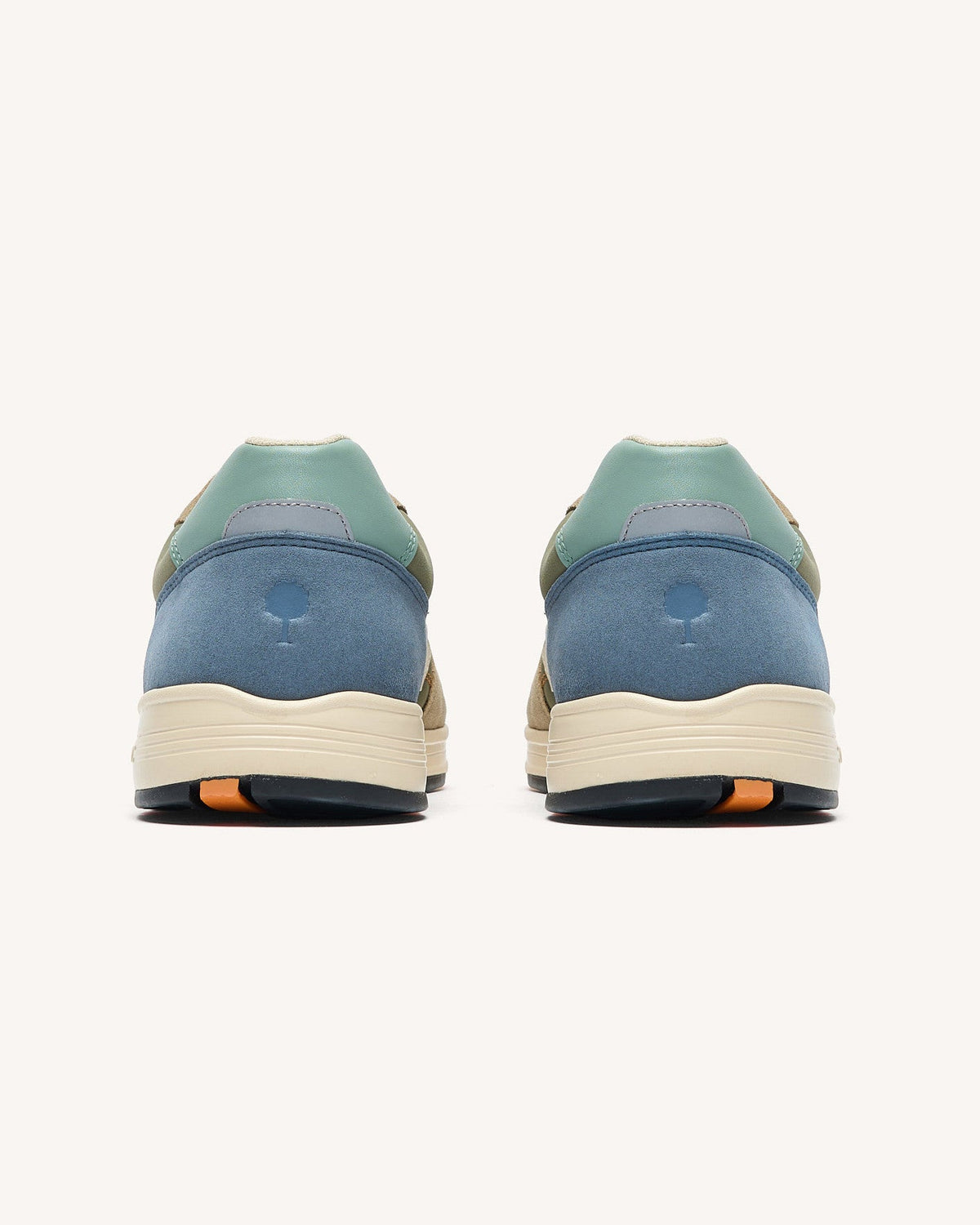 Baskets Kaki Et Bleu