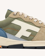 Baskets Kaki Et Bleu