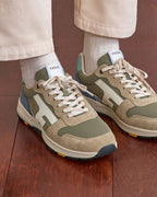Baskets Kaki Et Bleu