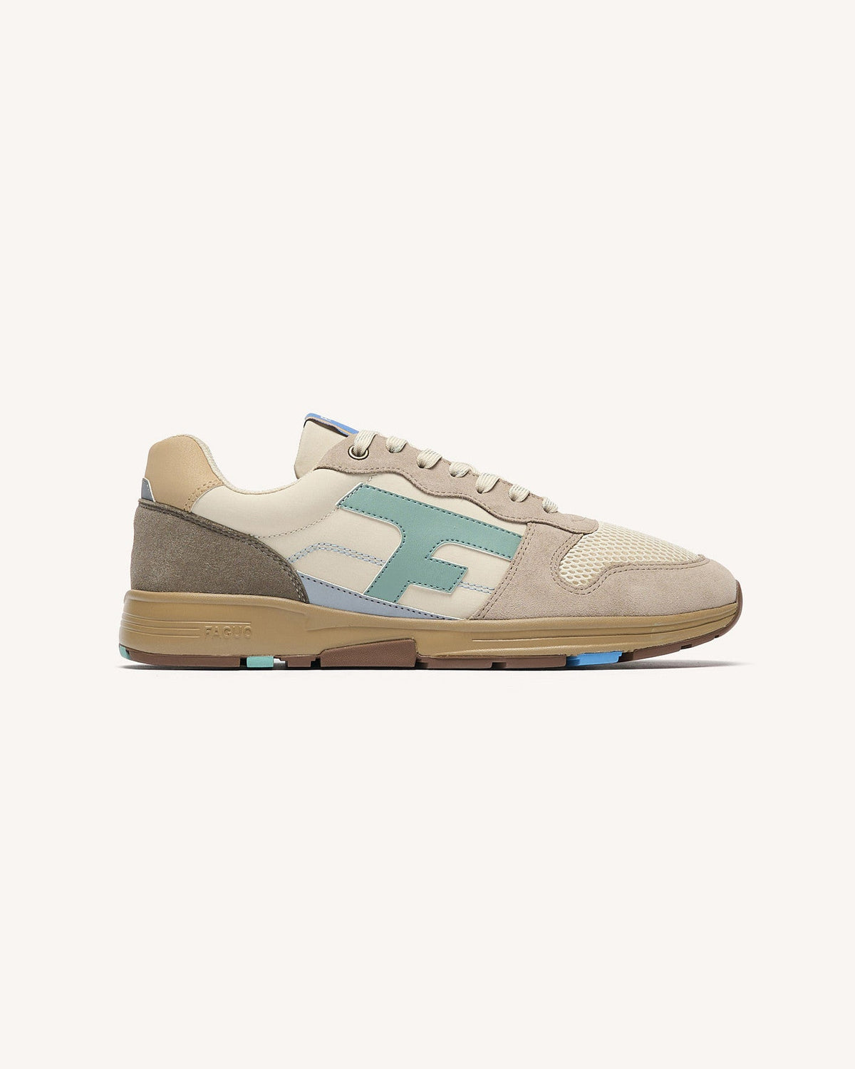 Sneakers crème en grijs