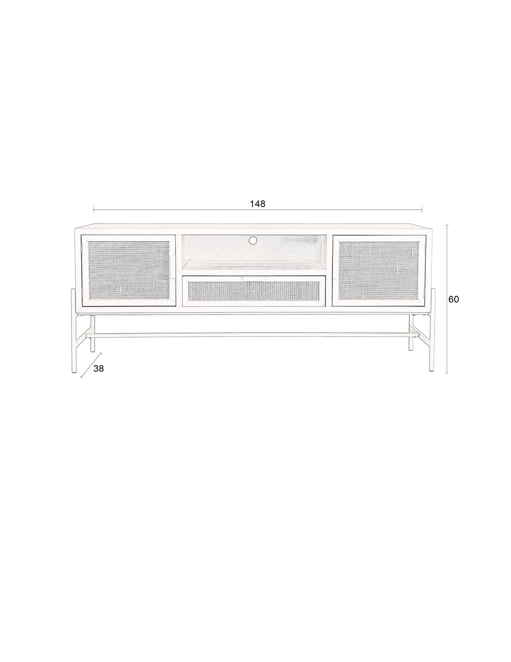 Yasu - Buffet - Bois de sapin de Chine - Beige