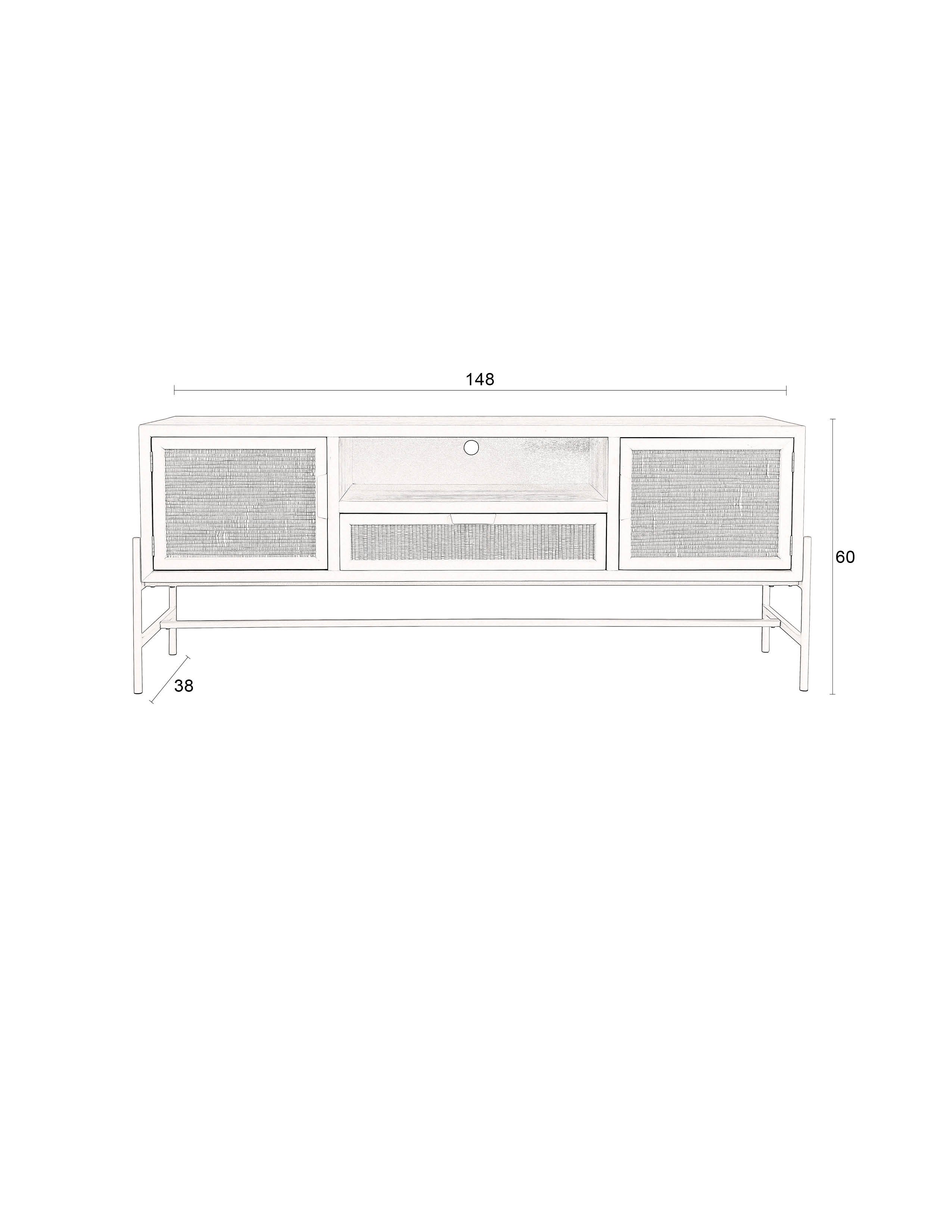 Yasu - Buffet - Bois de sapin de Chine - Beige