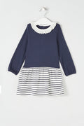 Robe - Bleu Marine Et Blanc - Bébé Fille