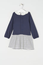 Robe - Bleu Marine Et Blanc - Bébé Fille