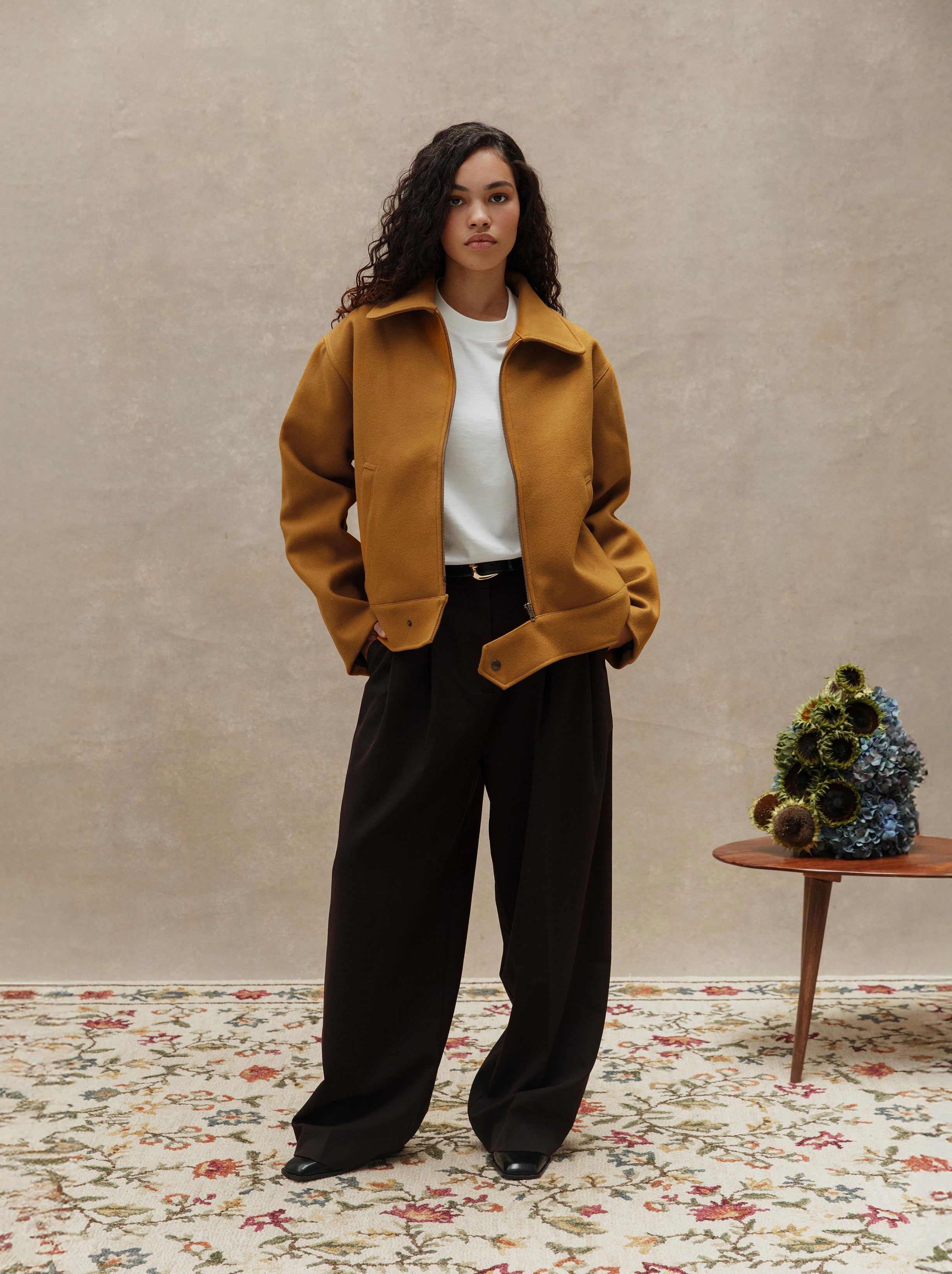 Blouson Sculpture Terre Jaune