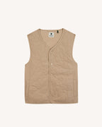 Gilet in cotone taupe