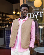 Gilet in cotone taupe