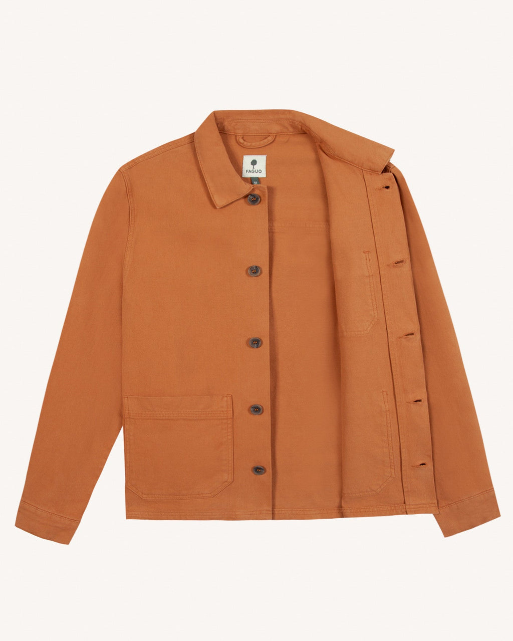 Jacke Aus Baumwolle Hellziegelrot