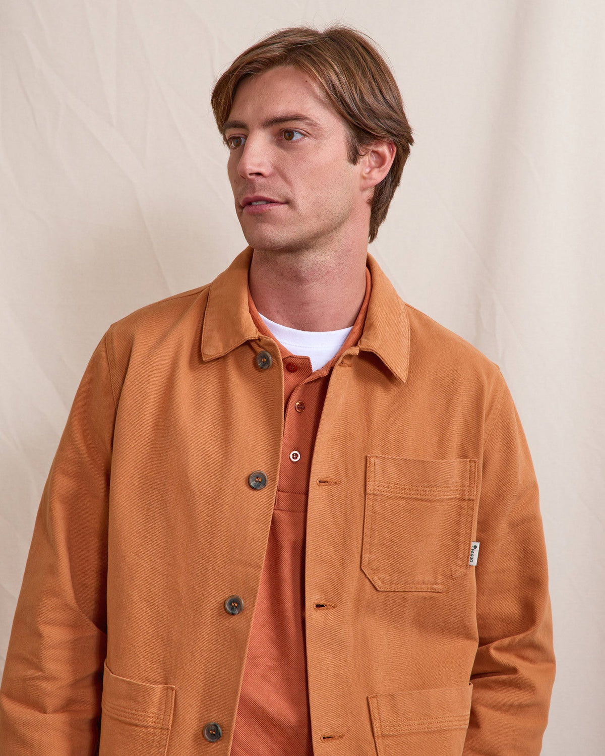 Jacke Aus Baumwolle Hellziegelrot