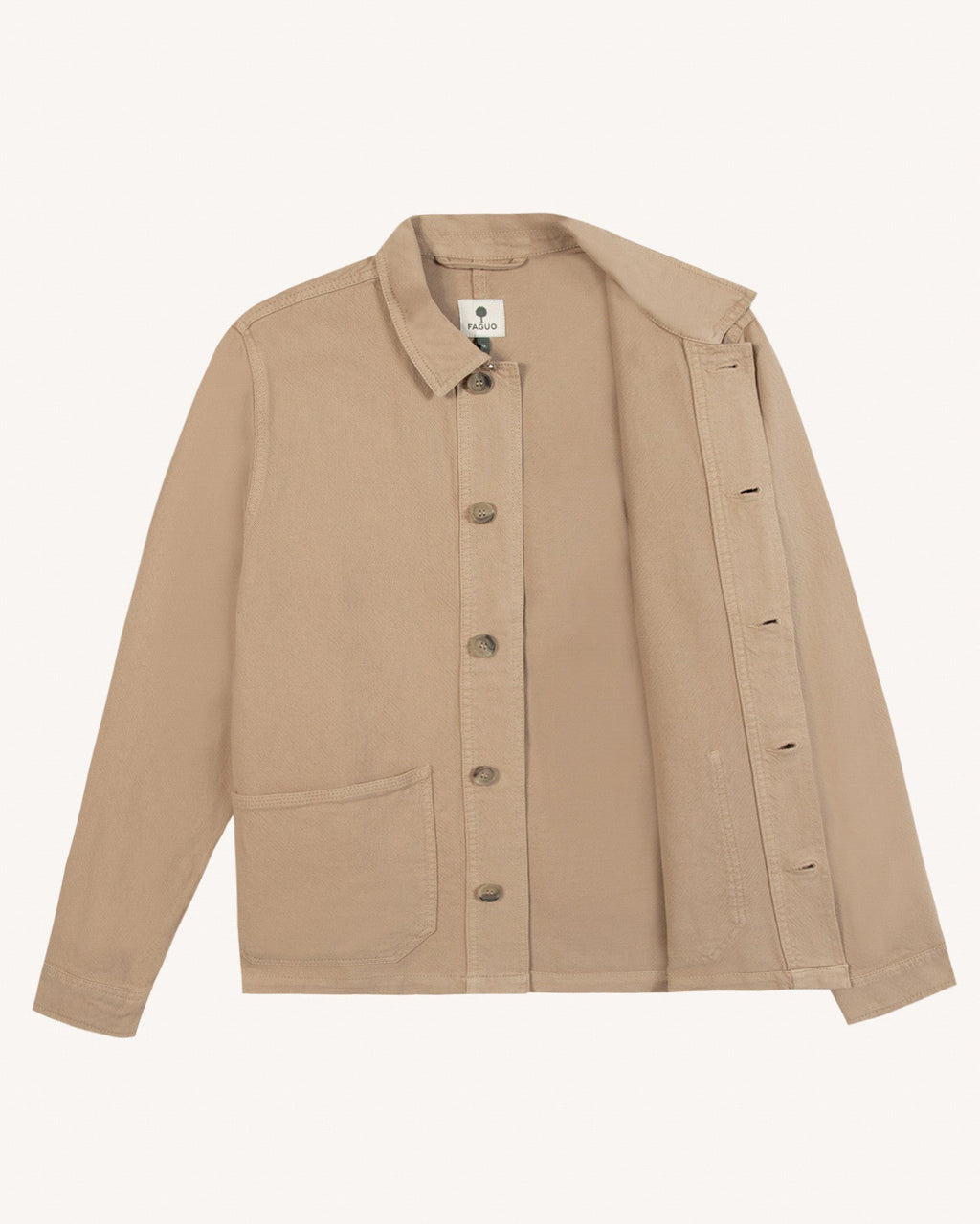 Chaqueta de algodón topo