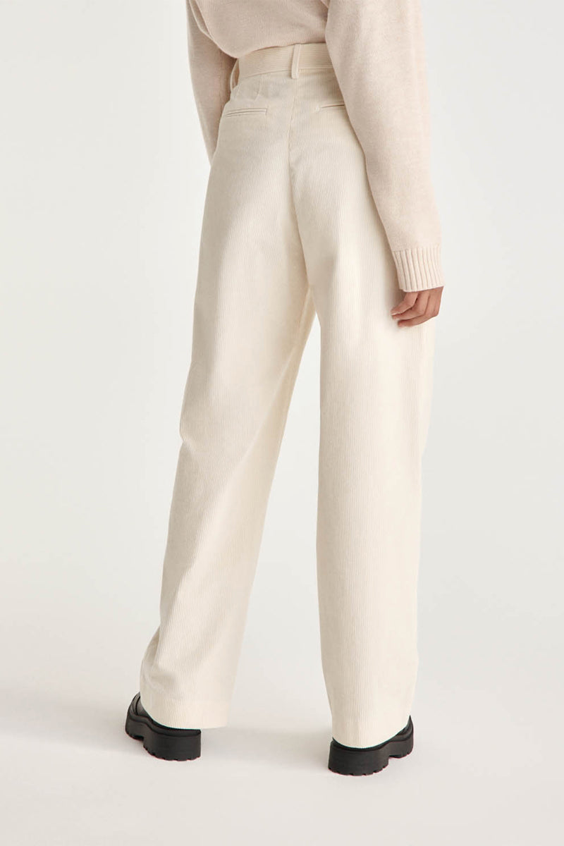 The Kooples - Pantalón Wide Legs de Terciopelo Crudo - Mujer