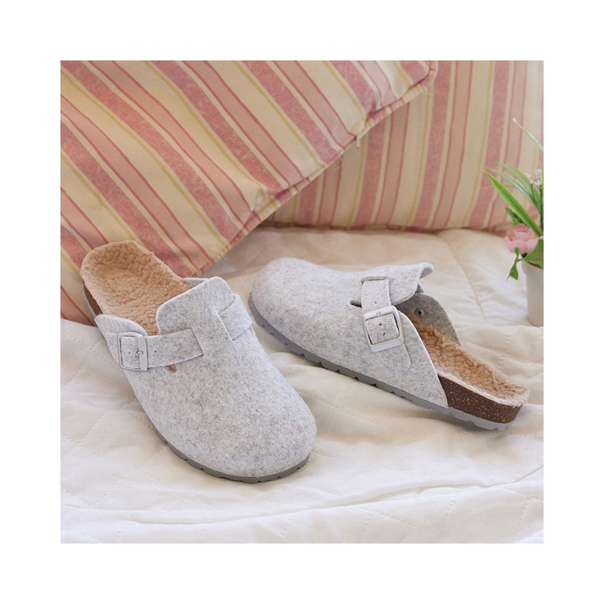Zuecos Gris - Mujer