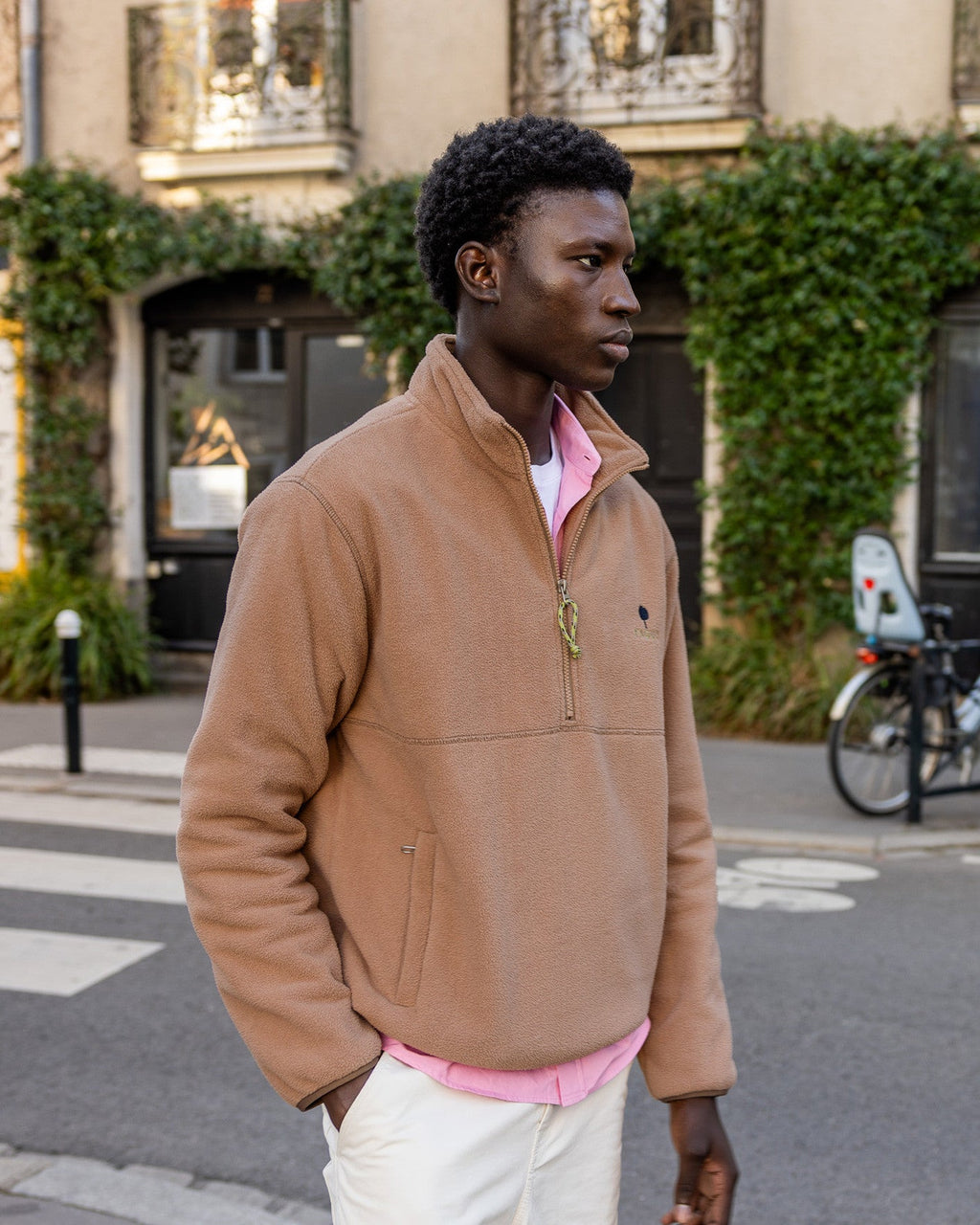 Polaire Zippée Taupe