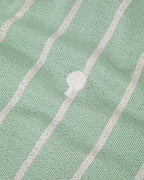 Polo Vert Clair Et Écru Coton