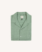 Chemise Manches Courtes Vert Clair Viscose