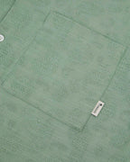 Chemise Manches Courtes Vert Clair Viscose