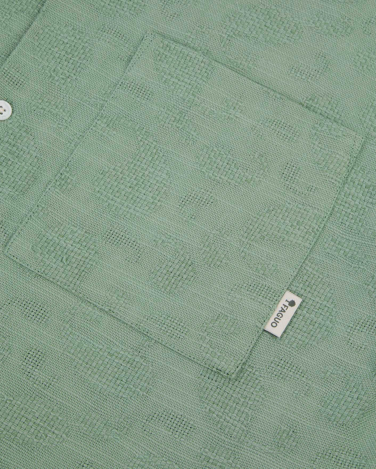 Chemise Manches Courtes Vert Clair Viscose