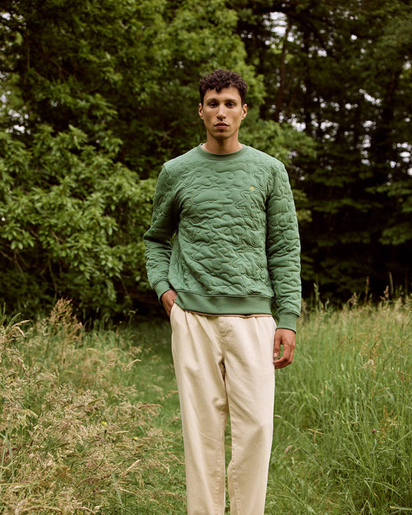 Forest Green Crew-Neck Sweatshirt