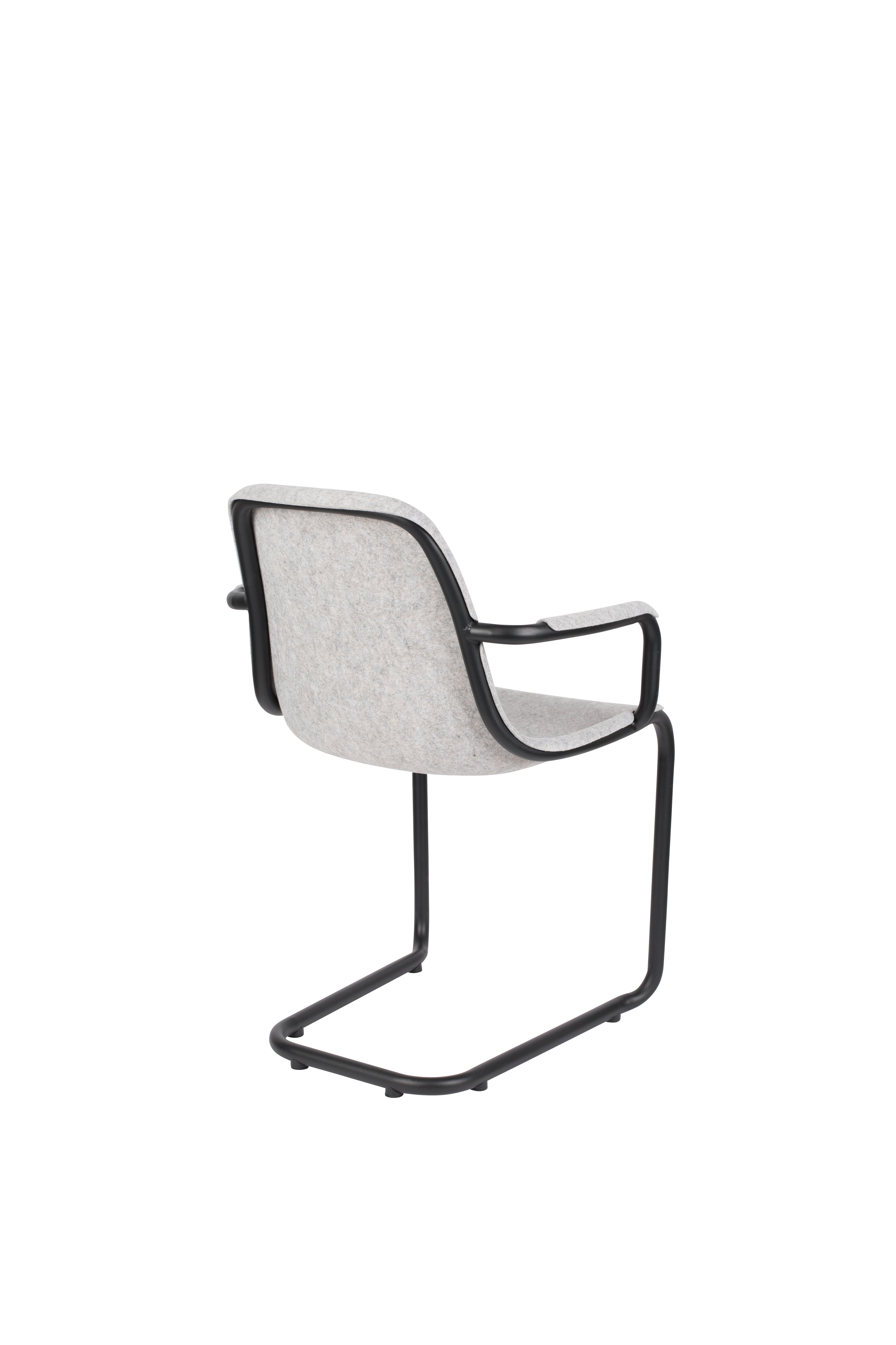 Thirsty - Juego de 2 Sillones de Comedor - Plástico Reciclado - Gris Ceniza