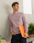 Sweat Col Rond Rose Grisé
