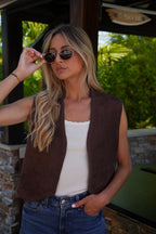 Elia Sleeveless Gilet - Brown