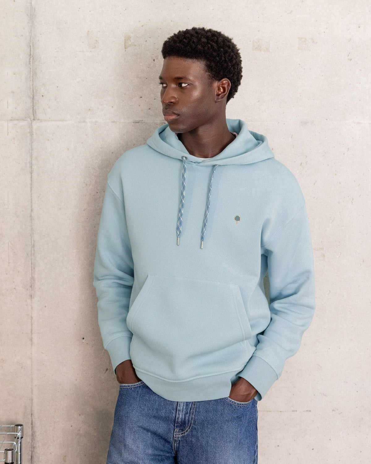 Sweat À Capuche Bleu Ciel