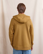 Sweat Zippé À Capuche Moutarde