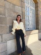 Pale Yellow Iris Blouse