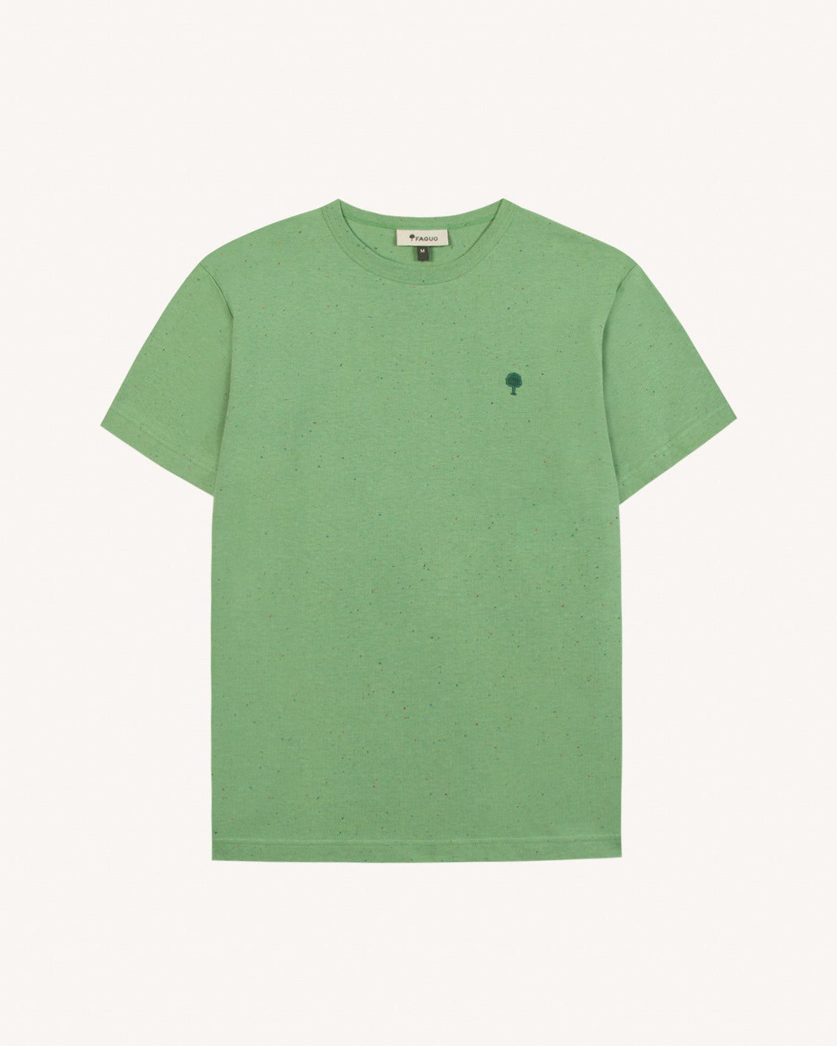 T-Shirt Chiné Vert Coton Bio