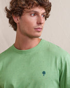 T-Shirt Chiné Vert Coton Bio