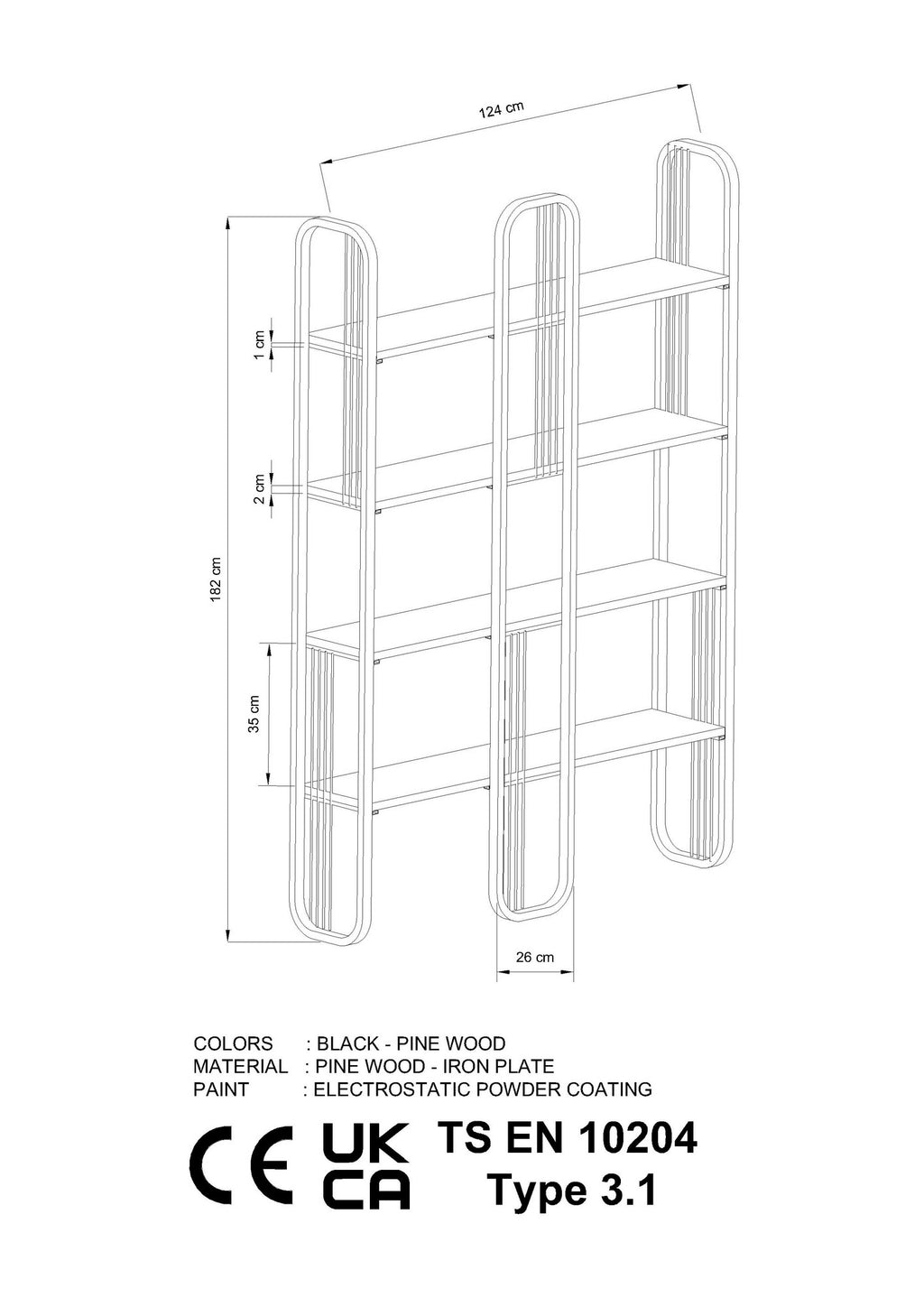Sierra - Bookcase - Black