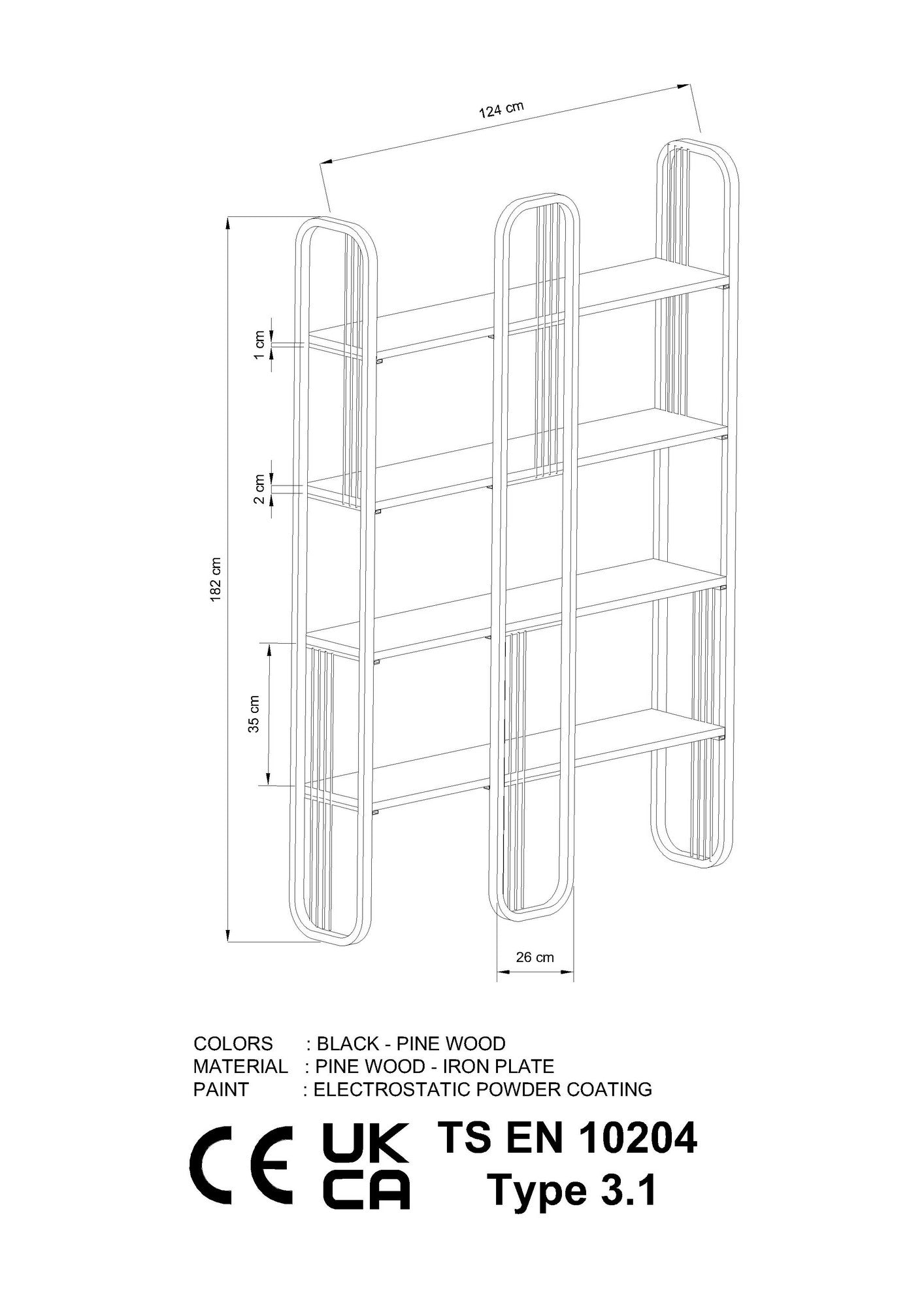 Sierra - Bookcase - Black