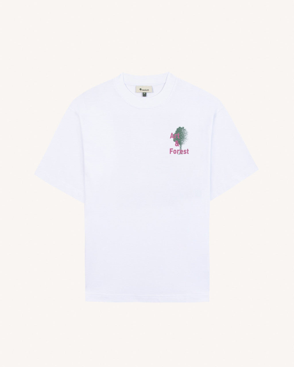 Biały T-shirt z nadrukiem Forest