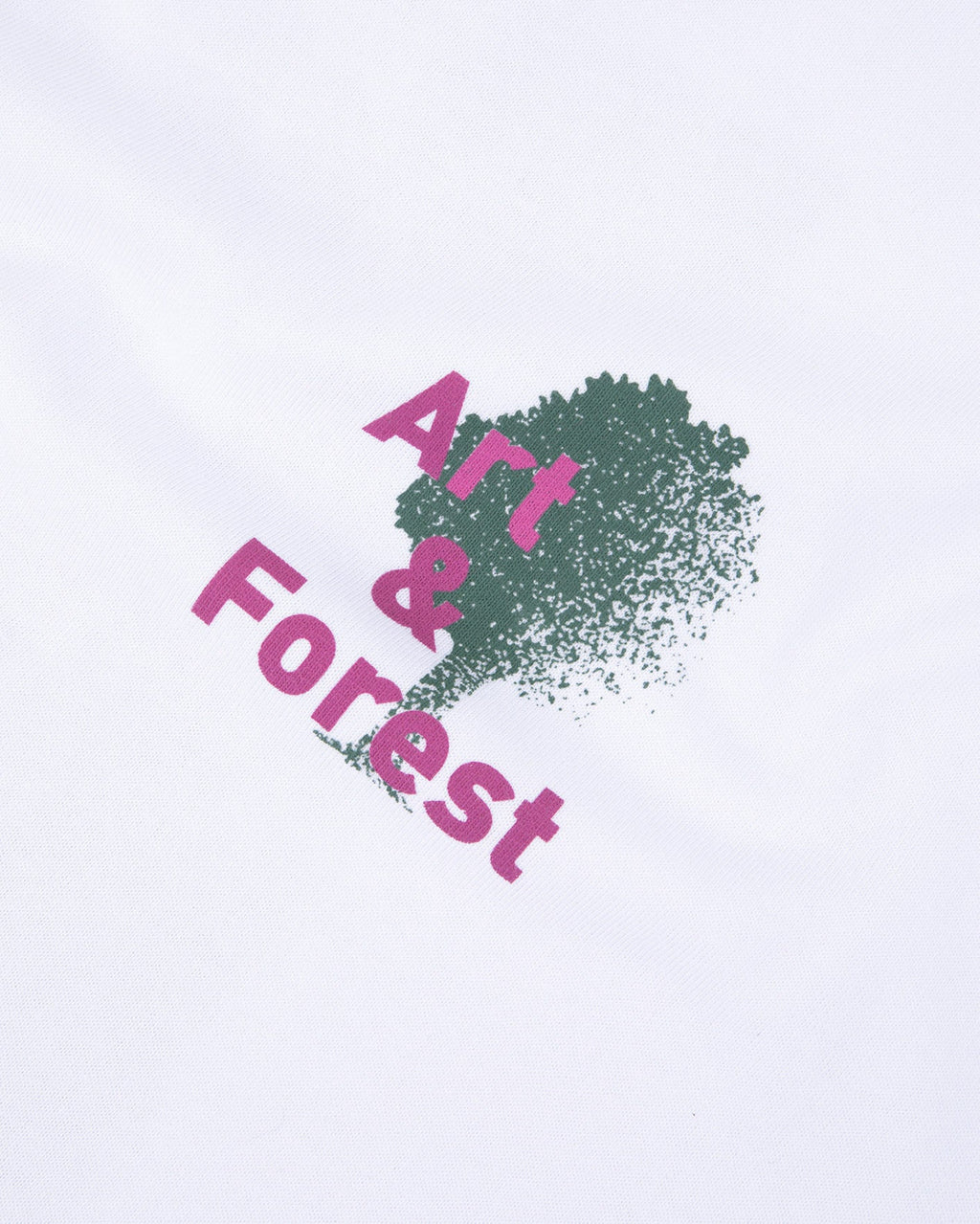 Biały T-shirt z nadrukiem Forest