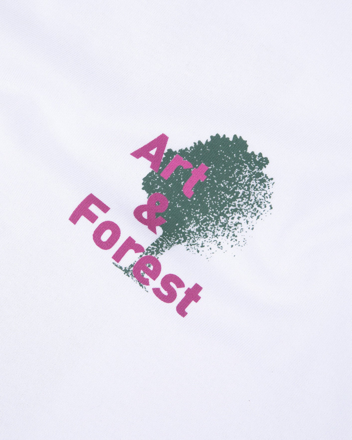 Biały T-shirt z nadrukiem Forest