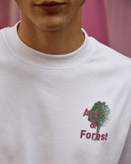 Biały T-shirt z nadrukiem Forest