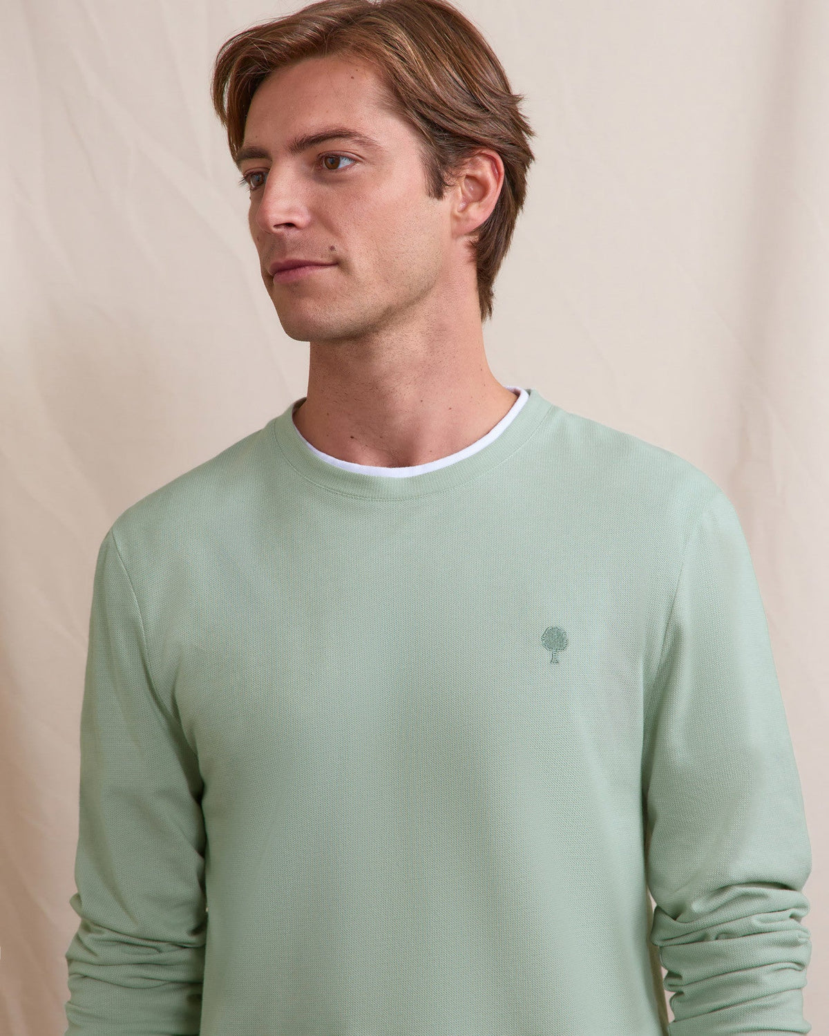 Langarmshirt Hellgrün Baumwolle